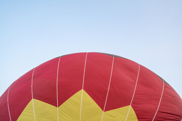 Obraz premium Hot air balloons festival, colorful Hot air balloon in flight over blue sky