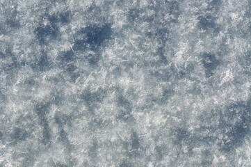 Beautiful snow texture on sunny day