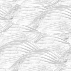 Green hosta leaves seamless pattern. Natural background.