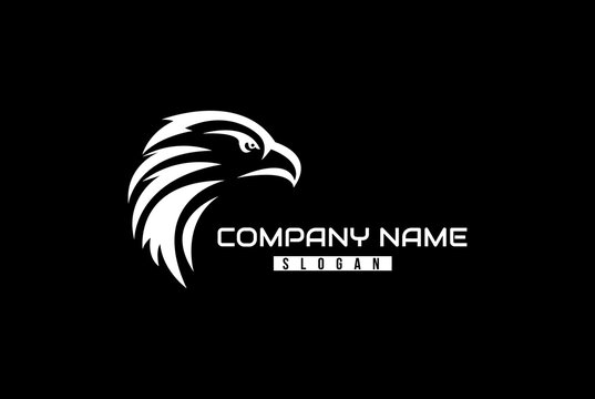 simple eagle head logo design.
