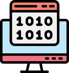 Binary code Vector Icon Design Illustration