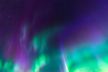 Northern lights in the sky. Finland