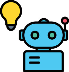 Creative Robot Vector Icon
