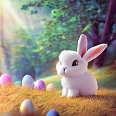 easter decoration, easter egg hunt, easter bunny and Easter eggs