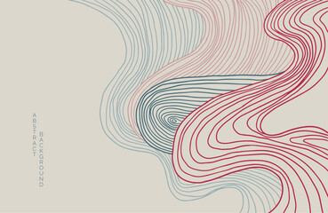 abstract japanese landscape on light background