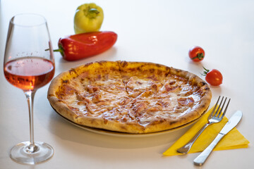 Pizza at the restaurant 