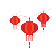 Chinese lantern vector template icon set.
