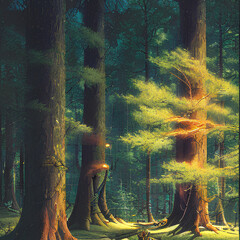  Licht im Wald - Malerei