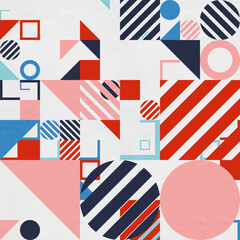 abstract geometric figures, bauhaus background