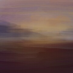 square abstract landscape with water and clouds