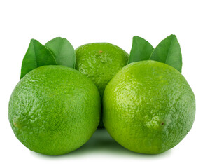 Limes isolated on a white background