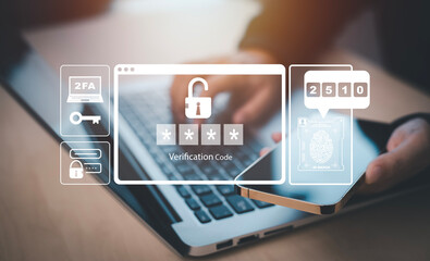 Cyber security and Security password login online concept  Hands typing and entering username and password of social media, log in with smartphone to an online bank account, data protection hacker