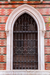 Architectural detail from St. Tomas Hospital in Malaga, Spain