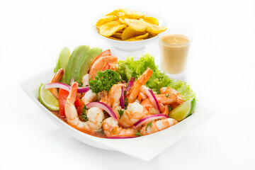 Ceviche de camarón tipo Jipijapa 