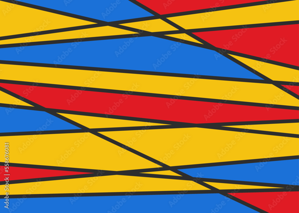 Poster minimalist background with abstract colorful geometric line pattern