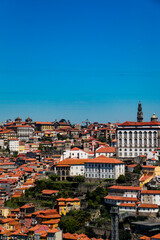 Obraz premium Beautiful view over Porto in Portugal. Wallpaper in the city close to the river