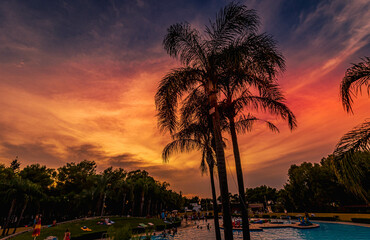 Obraz premium BEAUTIFUL SUNSET IN GALLIPOLI - SALENTO, PUGLIA, ITALY