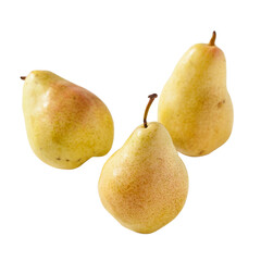 Three Yellow Pears Isolated