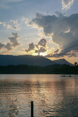 Beautiful Nam Ngum Lake in Laos close to vang vieng. Asia Travel