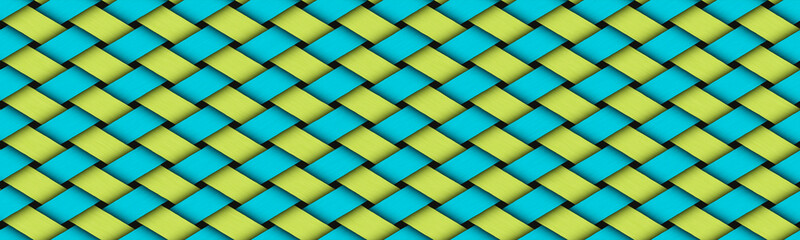 Multicolor wicker texture background. Woven pattern.	
