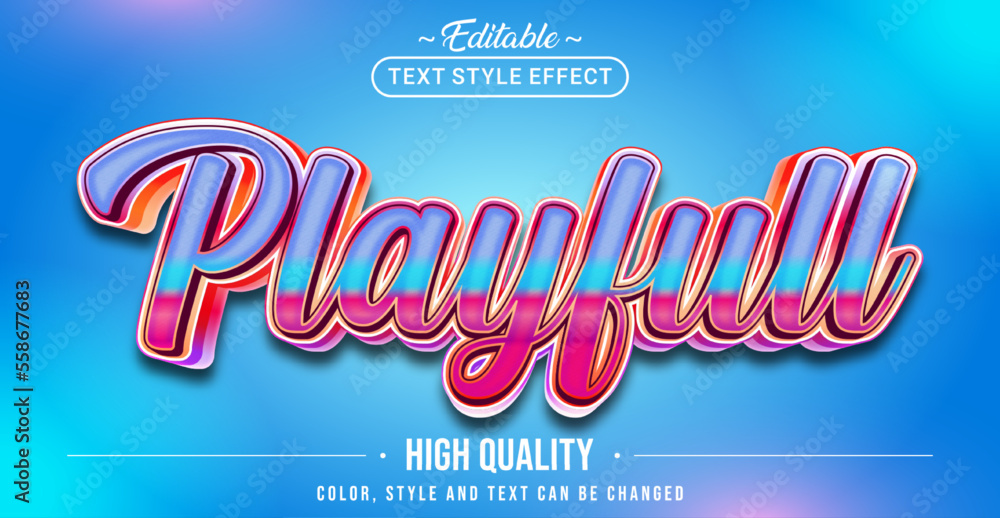 Poster Editable text style effect - Playfull text style theme.