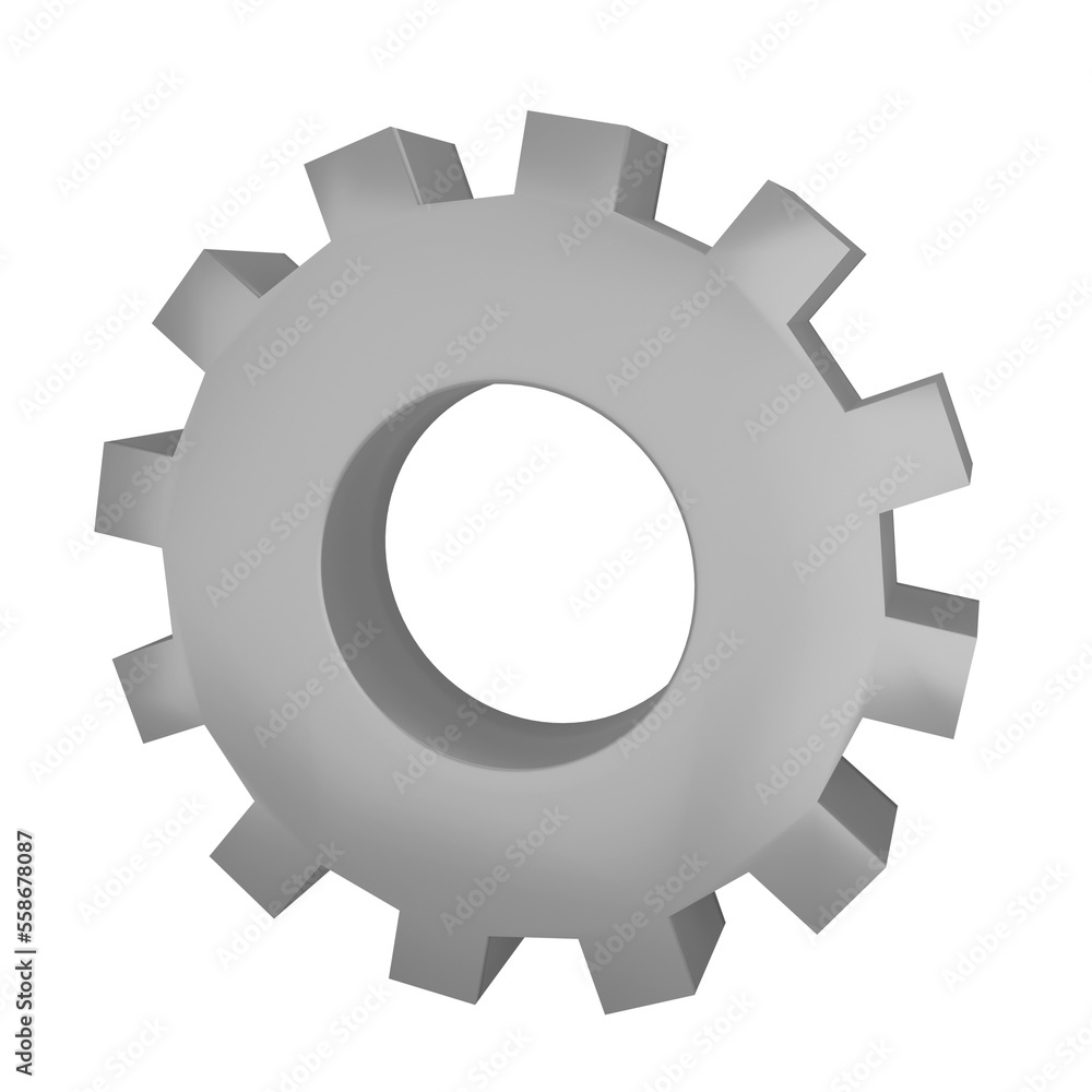 Fototapete setting icon. web interface 3d rendering.