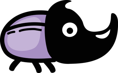 Hand drawn beetle bug insect character