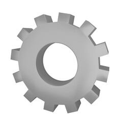 Setting icon. Web Interface 3D rendering.