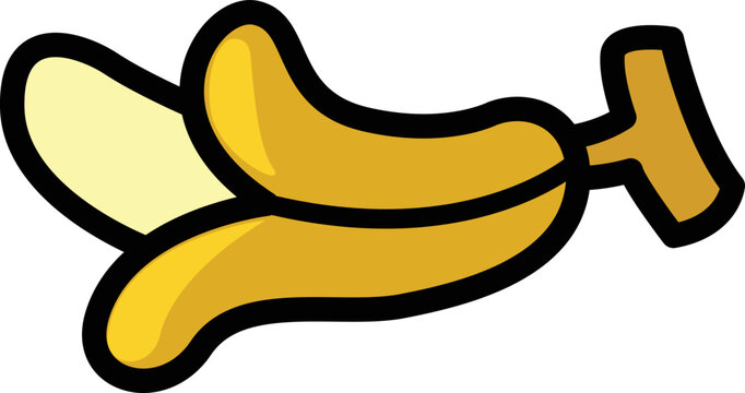 Hand drawn banana illustration, vector