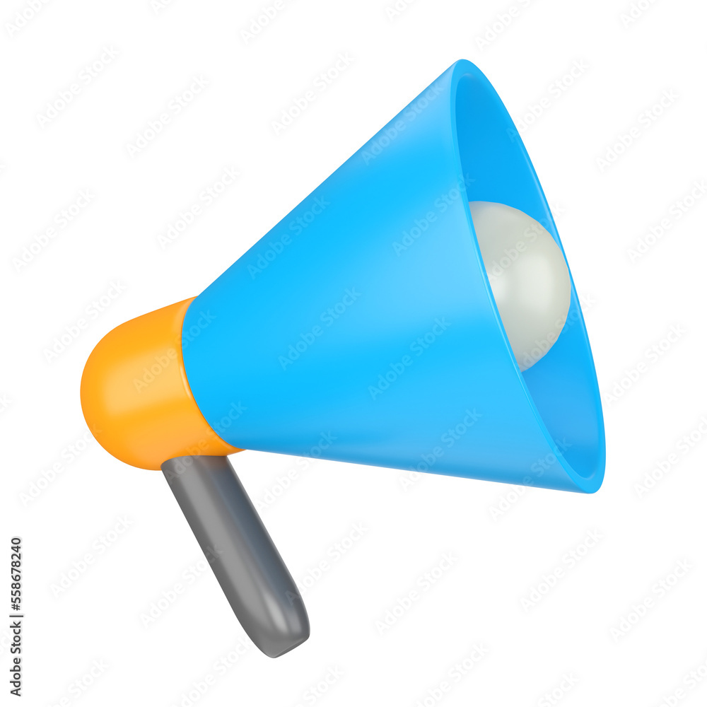Poster announcement icon. web interface 3d rendering.