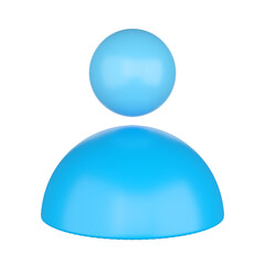 User avatar icon. Web Interface 3D rendering.