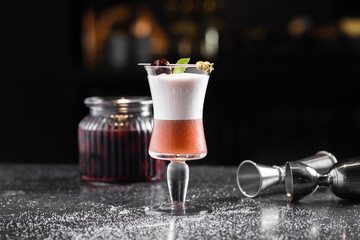 New cocktail on counter bar