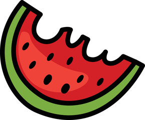 Hand drawn watermelon illustration, vector