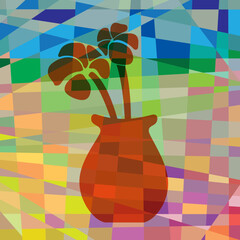 FLORERO CUBOS DE COLORES