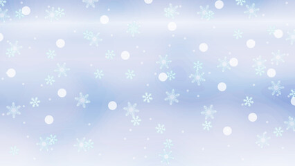 冬　季節　水彩風　雪の背景壁紙イラスト