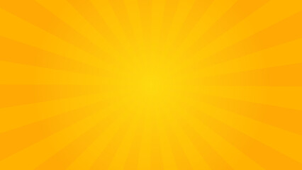 Sunburst pattern background, orange and yellow gradations, radial, summer, vector illustration, suitable for web landing page, sticker background, banner.