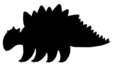 PNG black silhouette cute dinosaur. Silhouette cartoon animal design on transparent background. PNG file format Suitable for graphics websites and who require a silhouette transparent background(PNG).