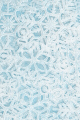 White and blue snowflakes winter season background