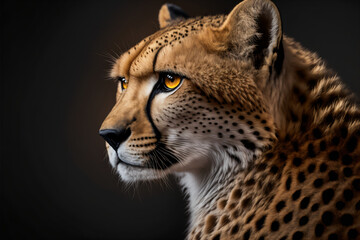 Portrait of a cheetah, Generative AI	 - obrazy, fototapety, plakaty