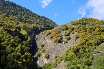 Fototapeta na wymiar View on a valley in Switzerland