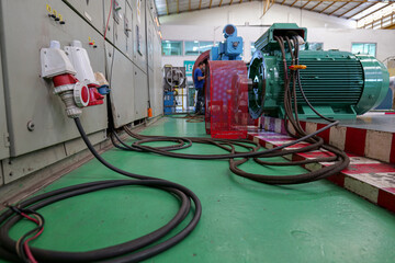 Testing the induction motor by running No load Test and measuring the current, voltage and...