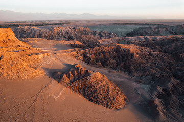 Beautiful view Valle de la Luna Moon Valley San Pedro de Atacama Desert Chile