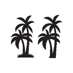 Coconut palm tree icon