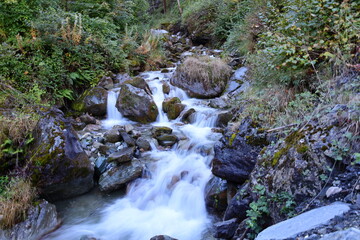 View on a waterfall on Switzerland