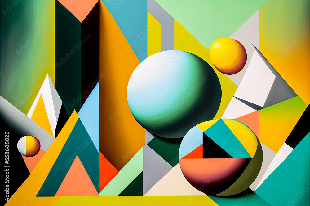 Poster a group of colorful circles - generative ai