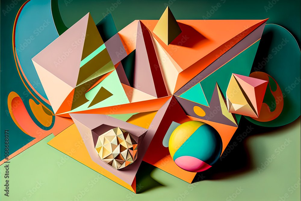 Poster background with triangles