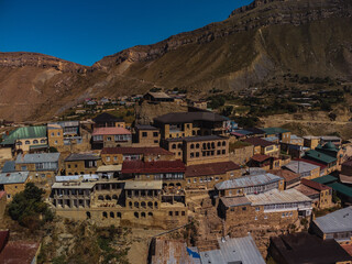houses in the ancient mountain village of Chokh in Dagestan