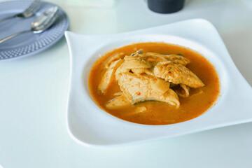 Thai Food – Southern Yellow Curry With Fish and Coconut Shoots