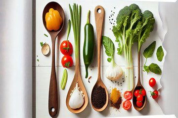 Organic vegetables assorted - obrazy, fototapety, plakaty