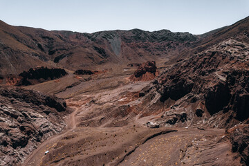 Rainbow Valley red rocks in San Pedro de Atacama Desert Chile